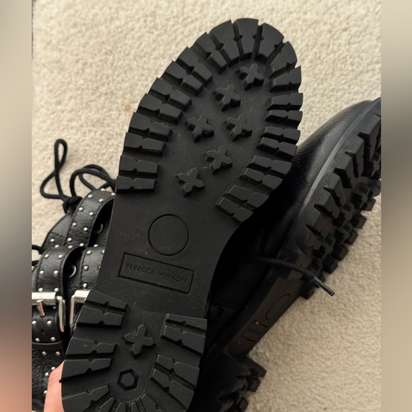 Rebecca Minkoff Women's Jaiden Stud Combat Boots - Picture 5 of 8